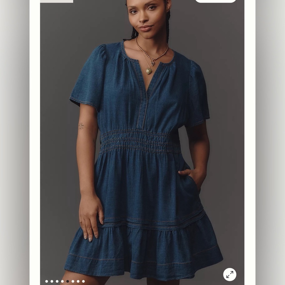 Anthropologie Indigo Denim Dress